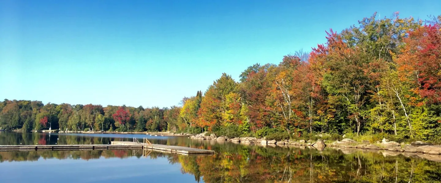 View of Koshlong Lake and YMCA Wanakita Waterfront